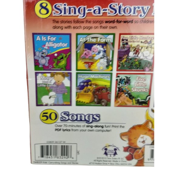 Carry-Along Kids Songs Stories 8 Sing a Story Kids Books 50 Songs (New) - Picture 4 of 9